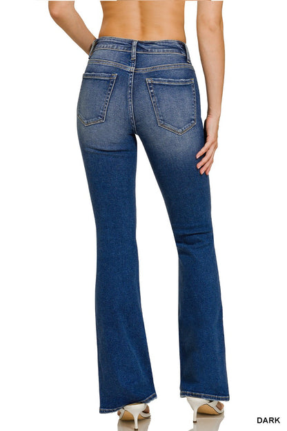 Zenana Dark Wash Bootcut Denim Pants 9595DD