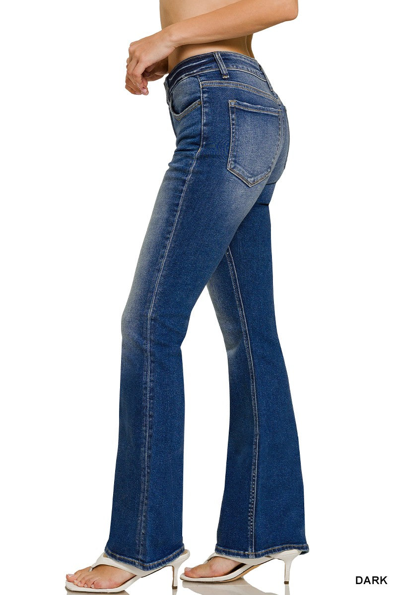 Zenana Dark Wash Bootcut Denim Pants 9595DD