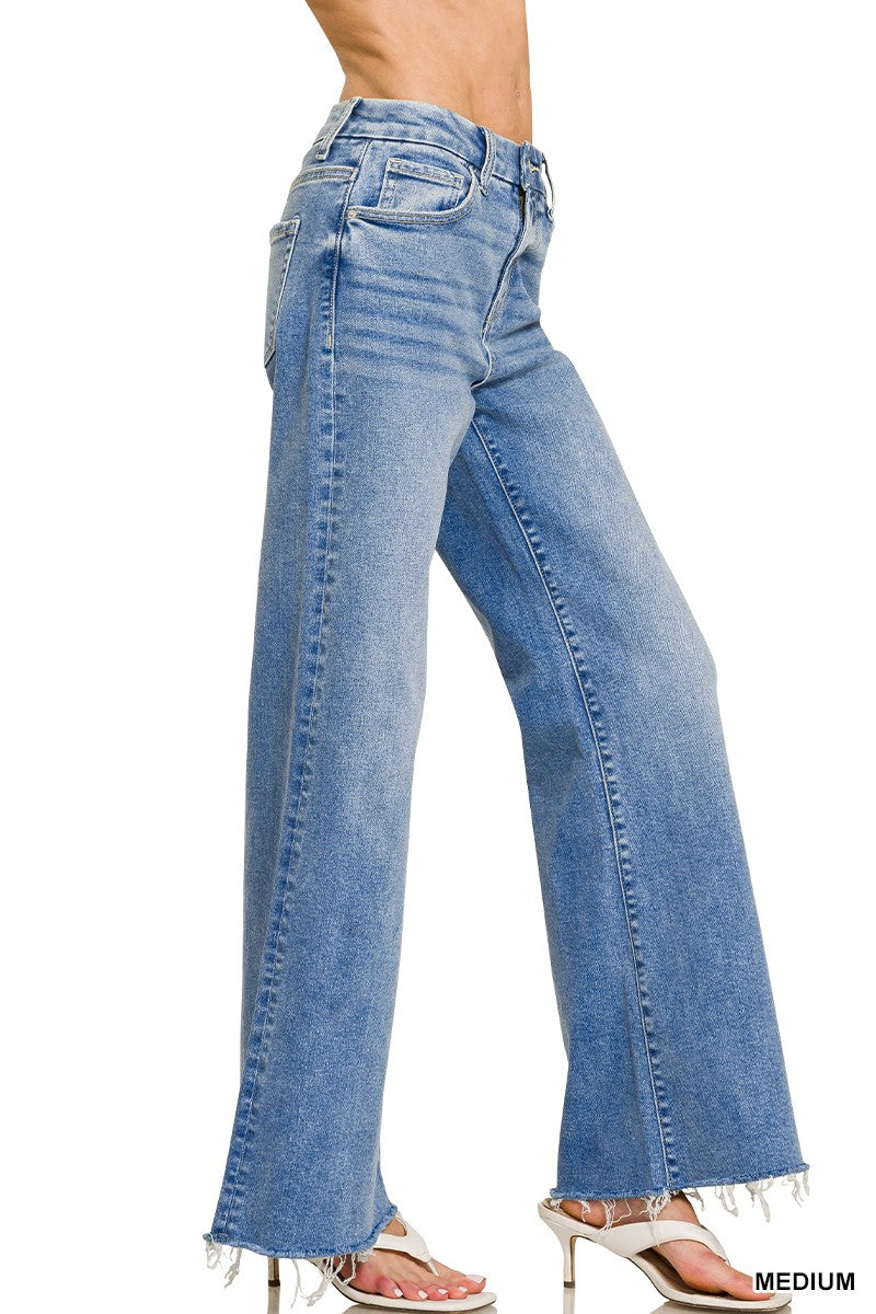 Zenana High Rise Flare Bottom Jeans 9539MM