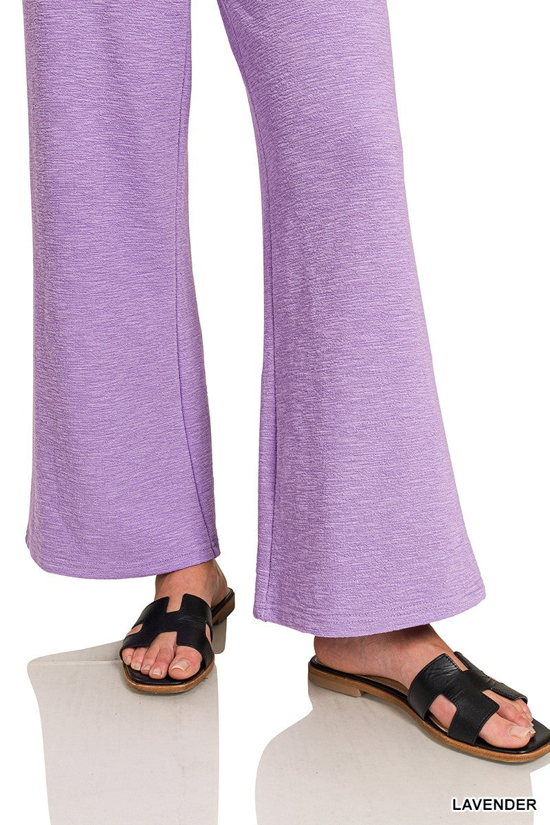 Zenana Cotton Slub Top & Pants Set 3460A3