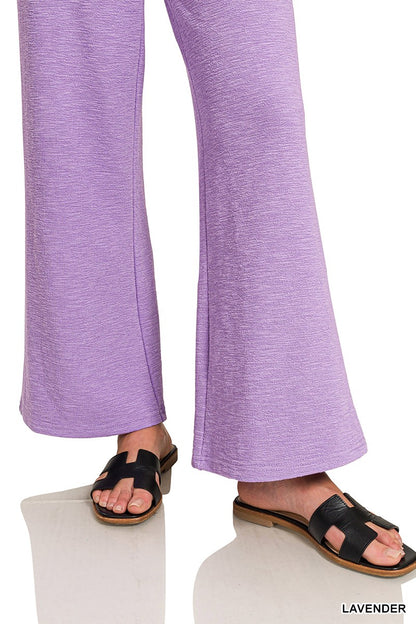 Zenana Cotton Slub Top & Pants Set 3460A3