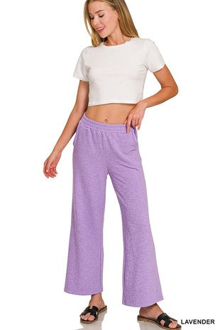 Zenana Cotton Slub Top & Pants Set 3460A3