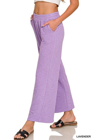 Zenana Cotton Slub Top & Pants Set 3460A3