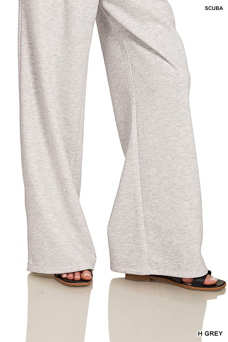 Zenana Scuba Crewneck Pullover & Pants 2 Pieces Set 4055D4