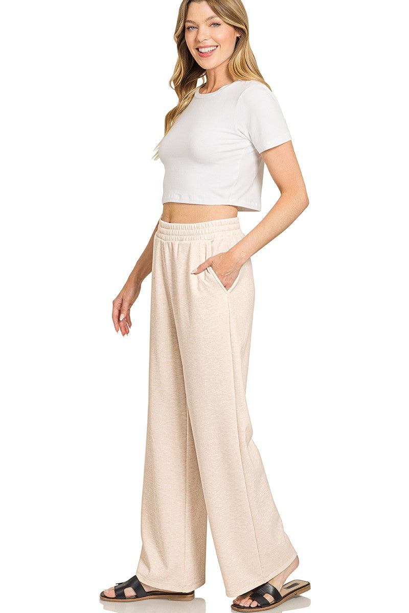 Zenana Scuba Crewneck Pullover & Pants 2 Pieces Set 4114D4
