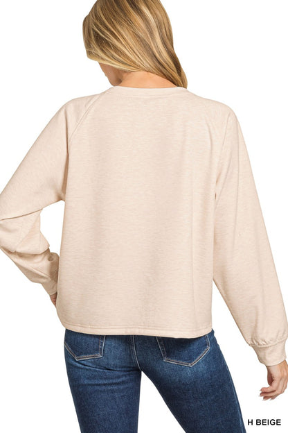 Zenana Scuba Crewneck Pullover & Pants 2 Pieces Set 4114D4