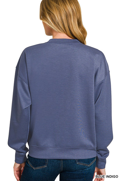 Zenana Scuba Crewneck Pullover & Pants Set 4115Y