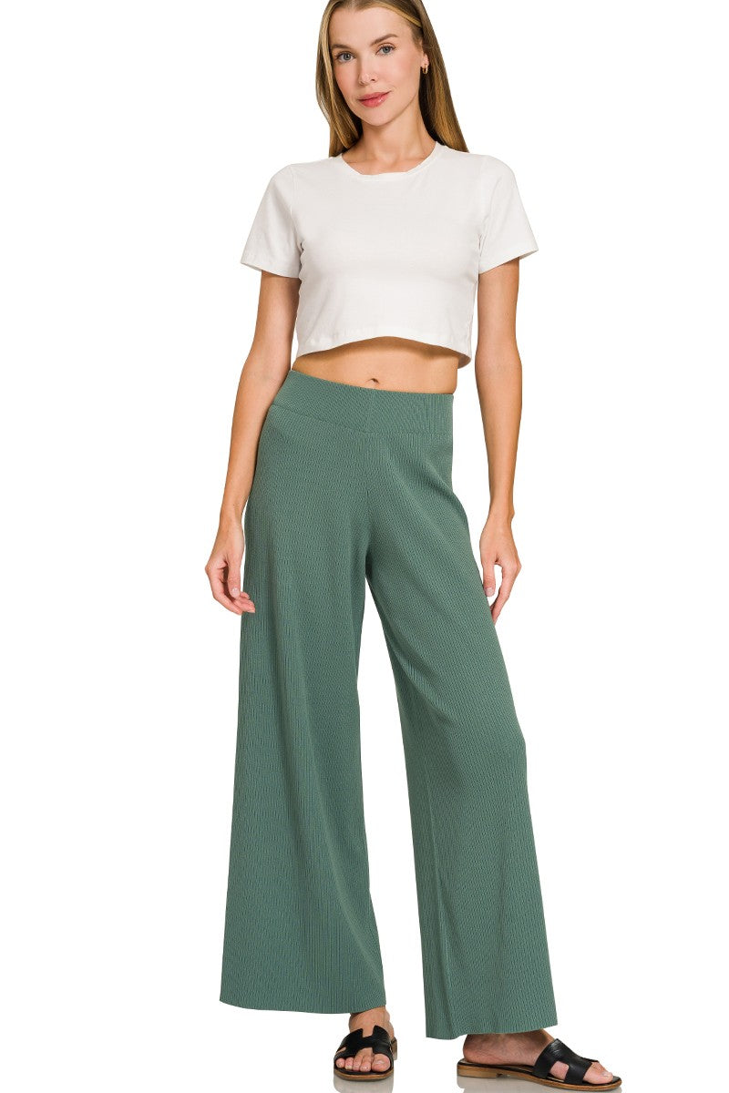Zenana Viscose Sweater Top & Pants 2pcs Set