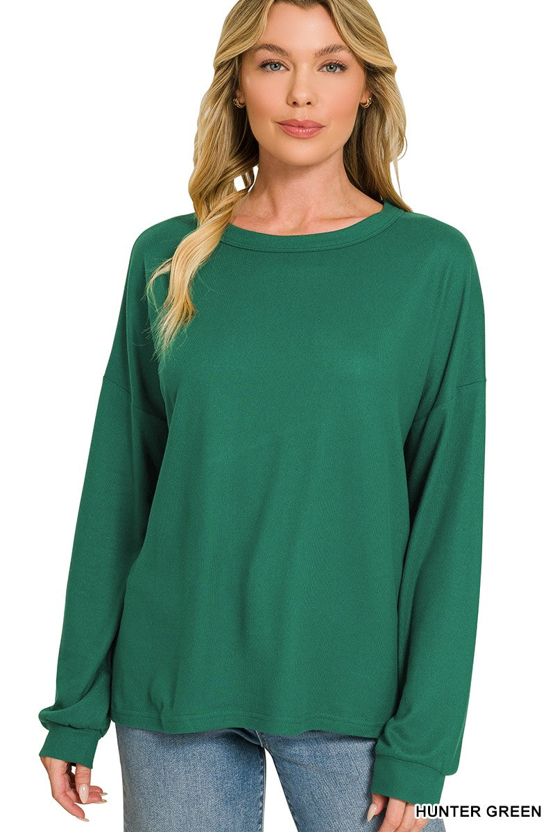 Zenana Soft Hacci Pullover & Pants Set 2841Y