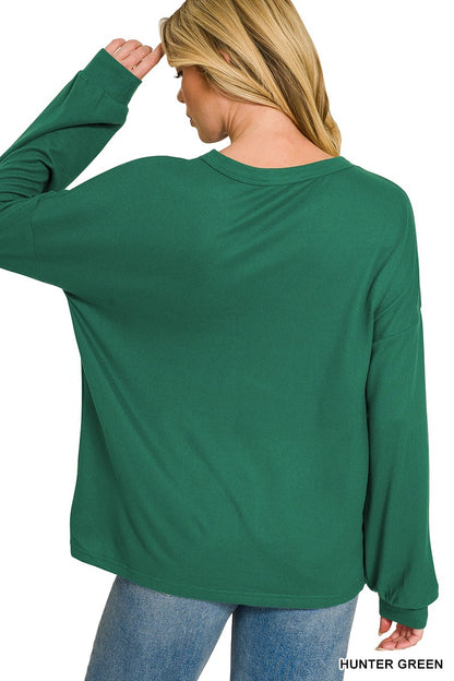 Zenana Soft Hacci Pullover & Pants Set 2841Y