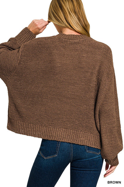 Zenana Oversized Baloon Sleeve Sweater 2514A5