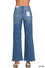 Zenana Medium Wash Wide Leg Denim Pants 9586MM